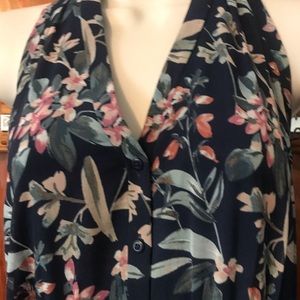 Gal Meets Glam long floral halter dress